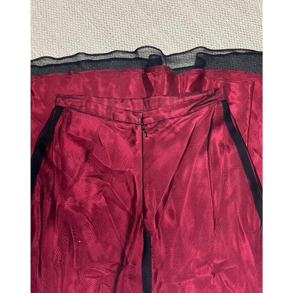 Blondie Nites by Jaslene Women's Red Mesh Overlay Maxi Dress - Picture 6 of 10